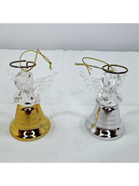 Unbranded Other - Vtg Every Time a Bell Rings A Faithful Angel Gets Its Wings Christmas Ornaments